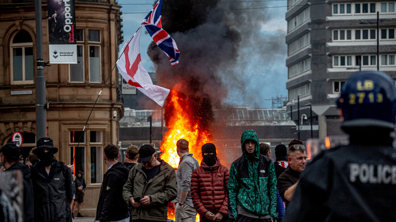 Rioters in the UK