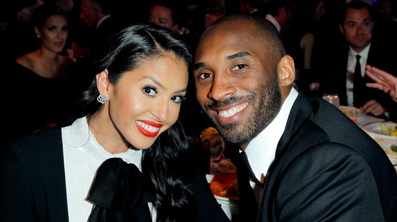 Vanessa and Kobe Bryant smiling