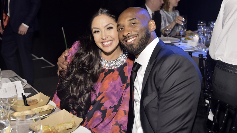 Vanessa Bryant and Kobe Bryant smiling