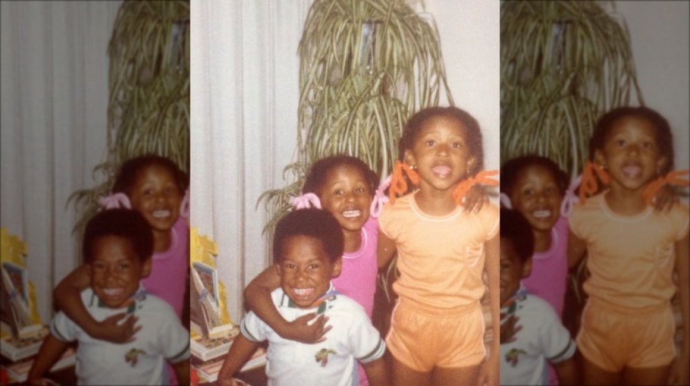 Kobe Bryant and sisters, when they were children