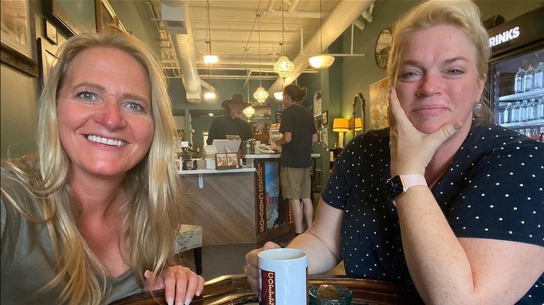 sister wives Christine and Janelle Brown smiling