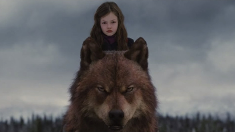 Mackenzie Foy as Kristen Stewart's daughter Renesme in Twilight Breaking Dawn