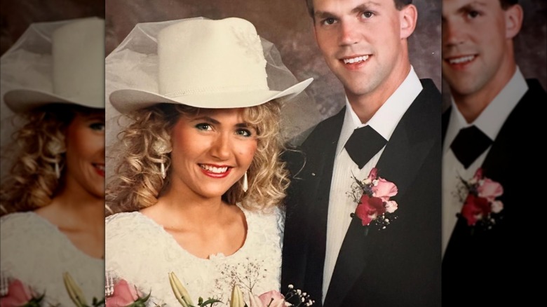 Kristi Noem and husband Bryon on their wedding day