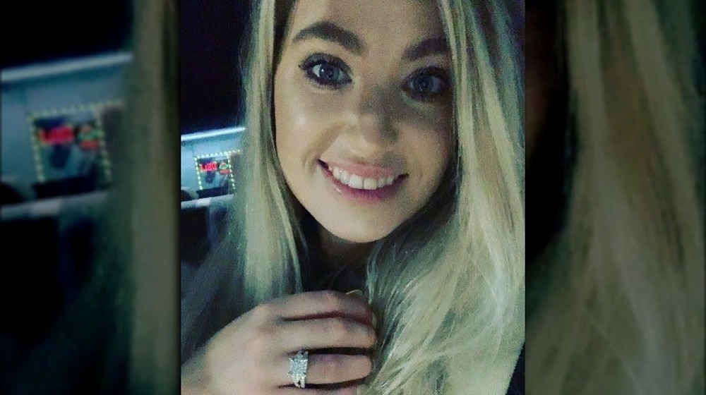 Ashleigh Nelson with engagement ring