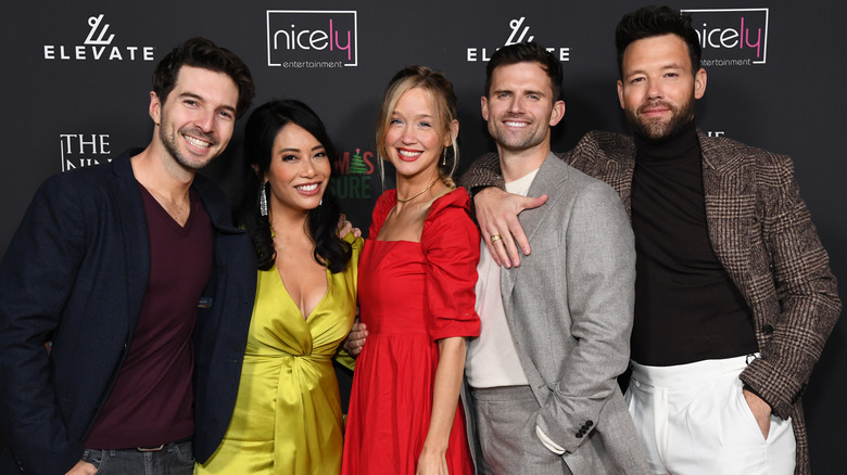 cast of "A Christmas to Treasure" posing