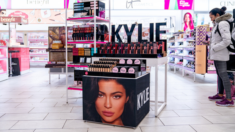 Kylie Cosmetics stand photographed in 2019