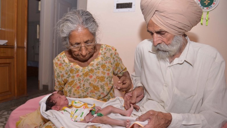 Daljinder Kaur baby at 72