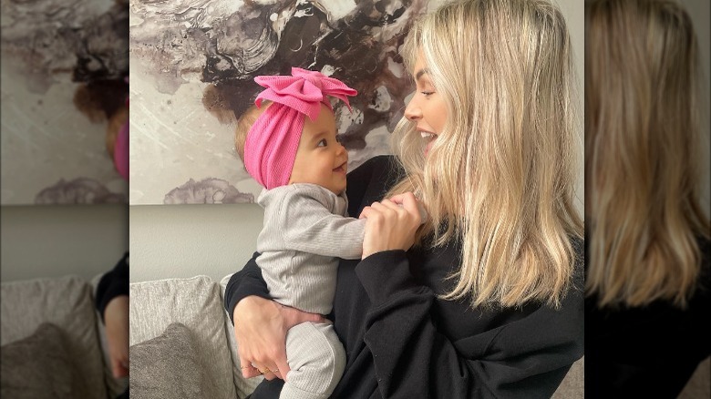 Lala kent playing with daughter Ocean 