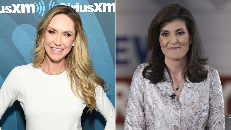 Split image of Lara Trump and Nikki Haley