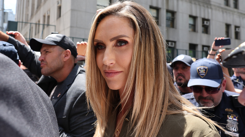 Lara Trump walking after Trump verdict