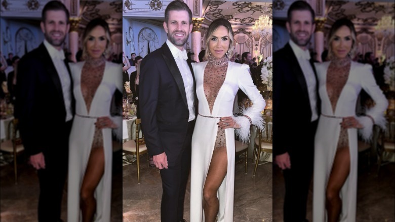 Eric and Lara Trump posing on NYE