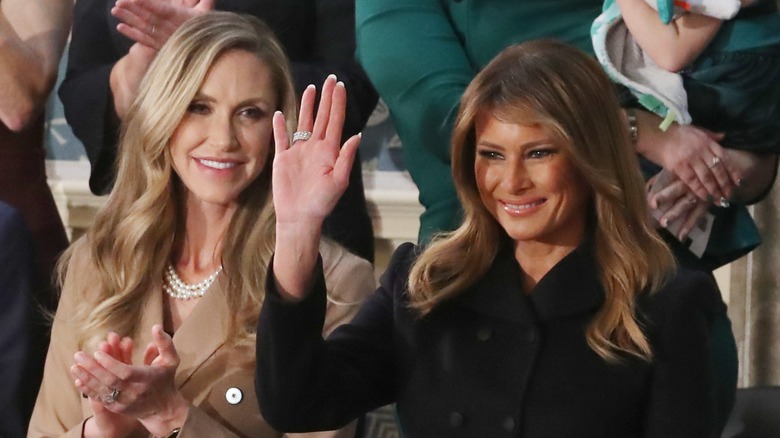 Lara Trump Melania Trump smiling