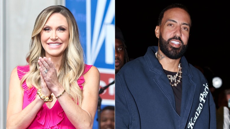 Lara Trump (L) and French Montana (R), both smiling