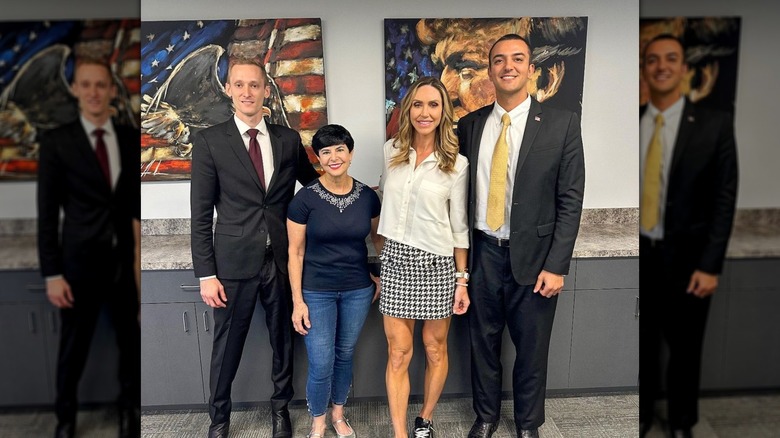 Lara Trump, posing with LJ Fino and two others