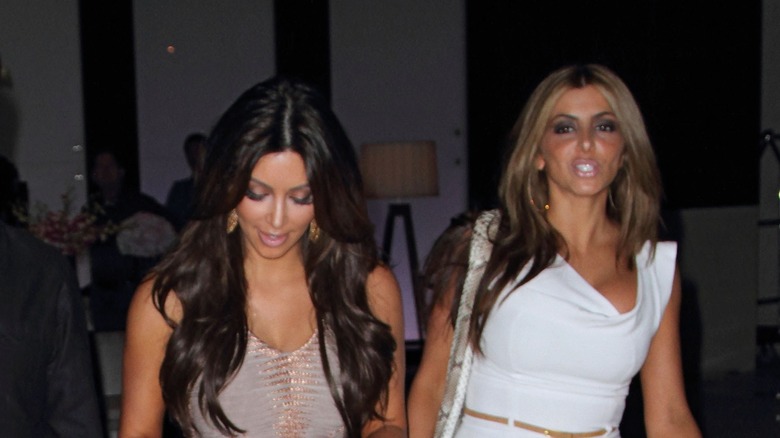 Larsa Pippen and Kim Kardashian walking together