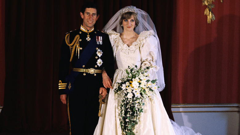 Princess Diana and Prince Charles on their wedding day