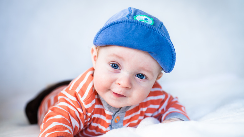 baby boy in hat