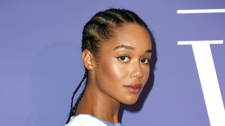 Laura Harrier at the Hollywood Reporter's Women in Entertainment Gala in 2021