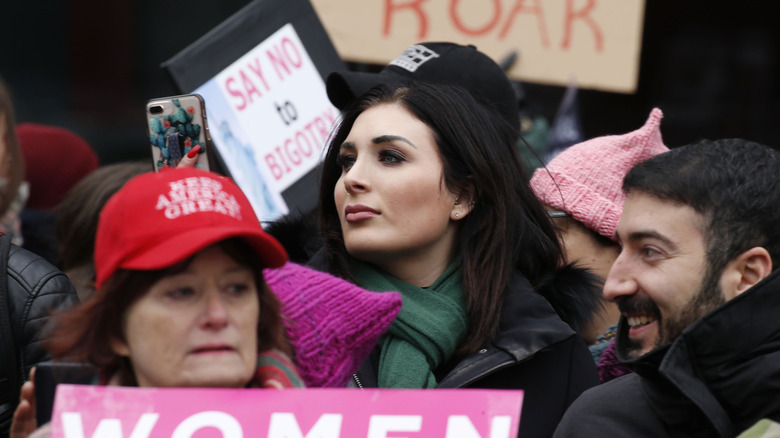 Laura Loomer in a crowd