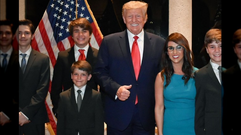 Donald Trump, Lauren Boebert and her kids all smiling together