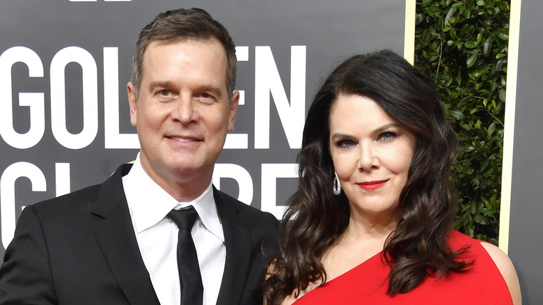 Peter Krause and Lauren Graham at the Golden Globes