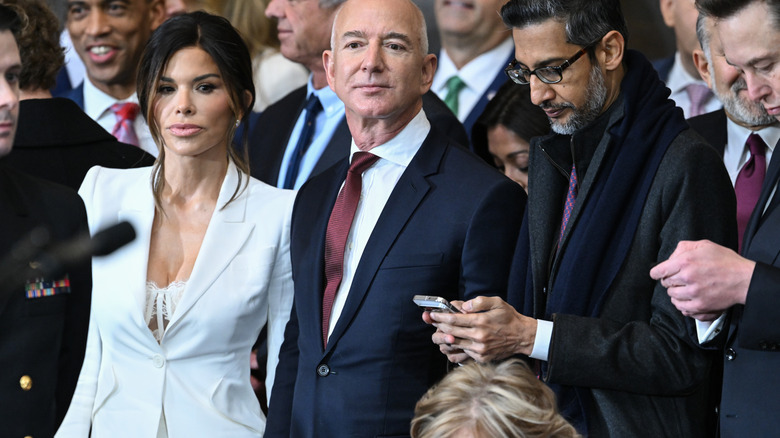 Lauren Sanchez and Jeff Bezos attend President Trump's inauguration