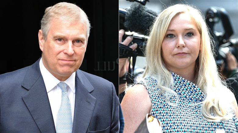 Prince Andrew and Virginia Guiffre side by side