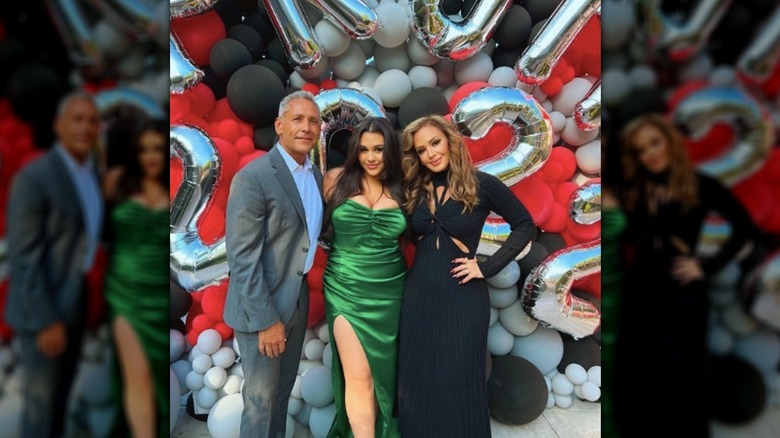 Sofia Pagan with parents, prom