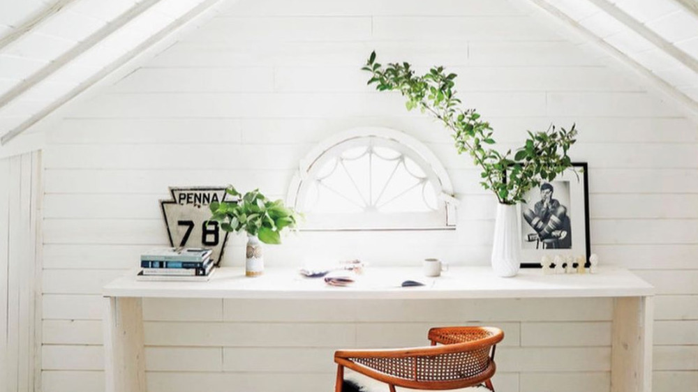 Leanne Ford Design all-white attic