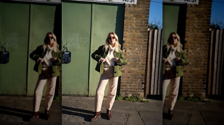 woman posing with sunglasses