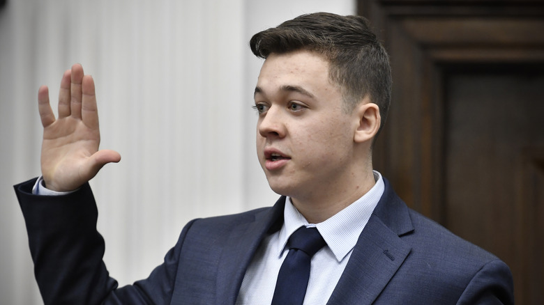 Kyle Rittenhouse taking oath in court