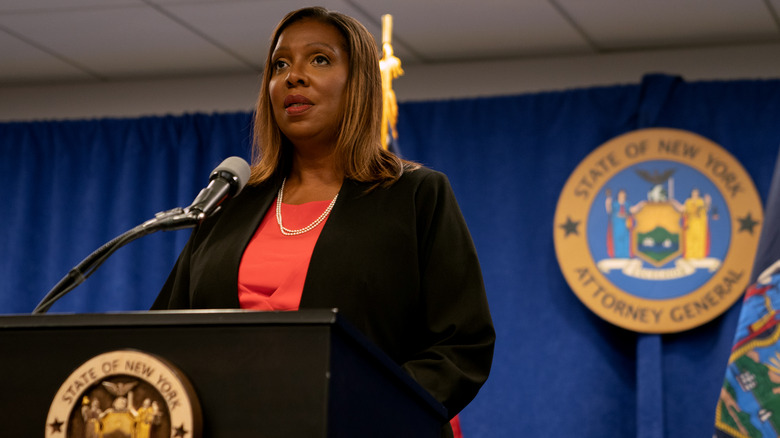 New York State attorney general, Letitia James, presents findings of report
