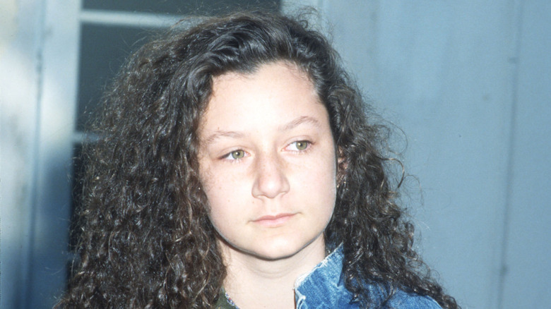 Sara Gilbert attending Earth Day celebration in 1991