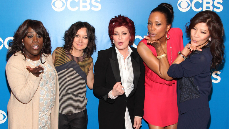 Sara Gilbert and her co-hosts on The Talk