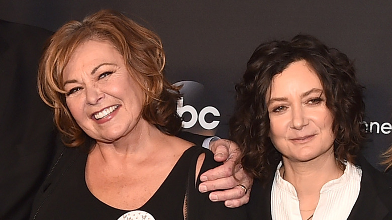 Roseanne Barr and Sara Gilbert