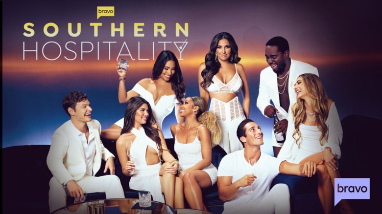 The cast of Southern Hospitality posing for promo