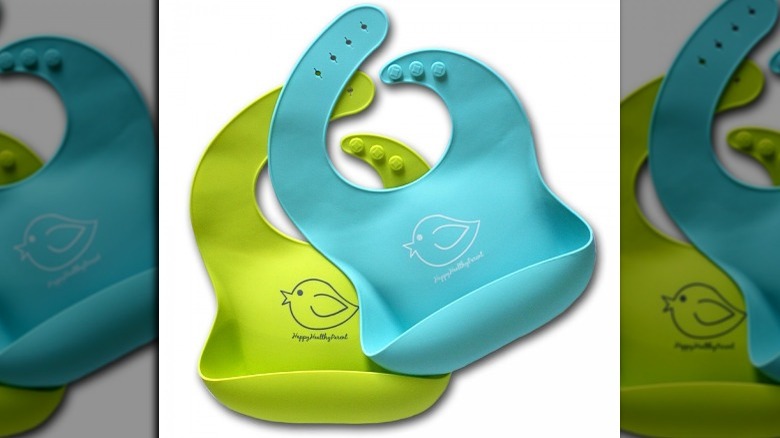 Waterproof Silicone Bib Easily Wipes Clean