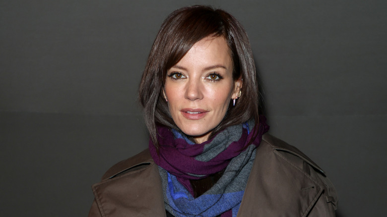 Lily Allen at the Burberry Winter 2024 show during London Fashion Week in February 2024