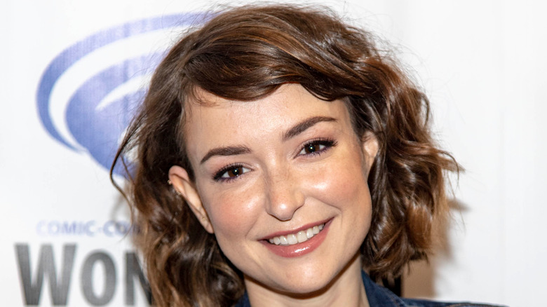 Milana Vayntrub attending an event