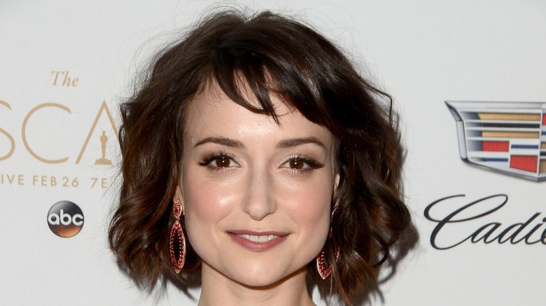 Milana Vayntrub attending an event