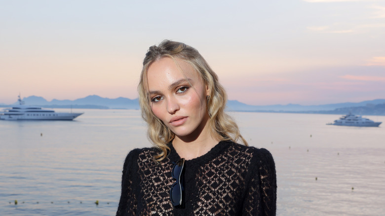 Lily-Rose Depp looking into camera