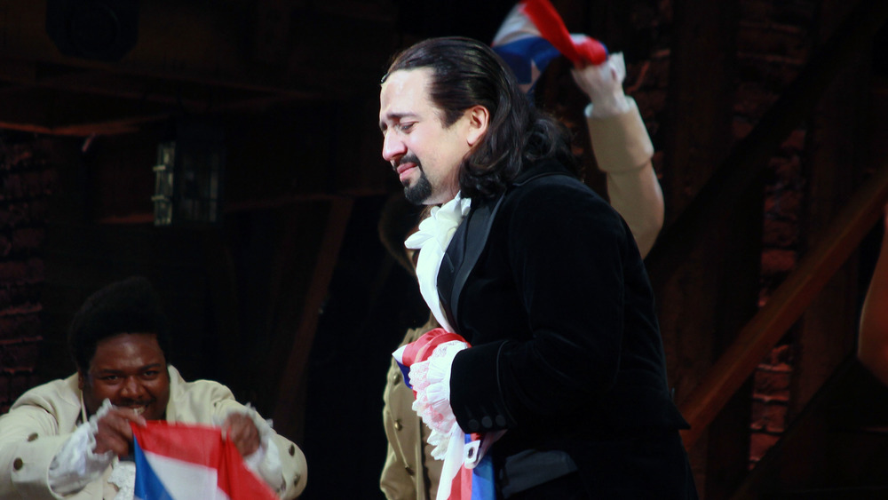 Lin-Manuel Miranda in Hamilton scene