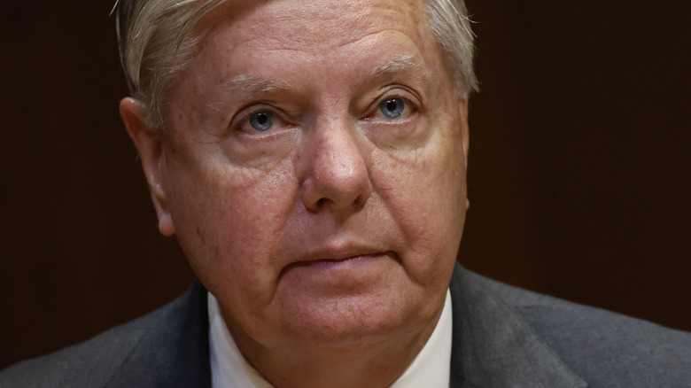 Lindsey Graham  looking contemplative