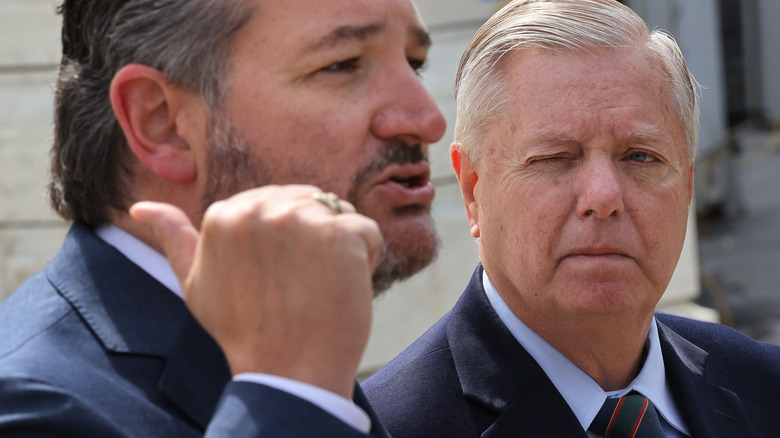 Ted Cruz and Lindsey Graham stand together