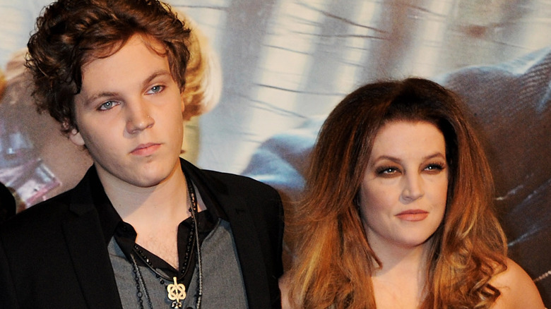 Lisa Marie and her only son, Benjamin Keough at a red carpet event