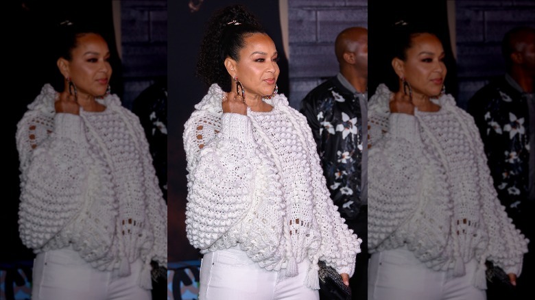 LisaRaye McCoy poses at premiere