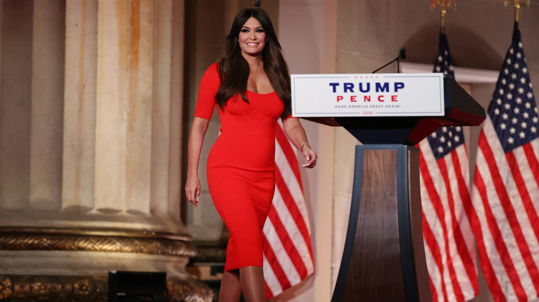 Kimberly Guilfoyle walking out on stage