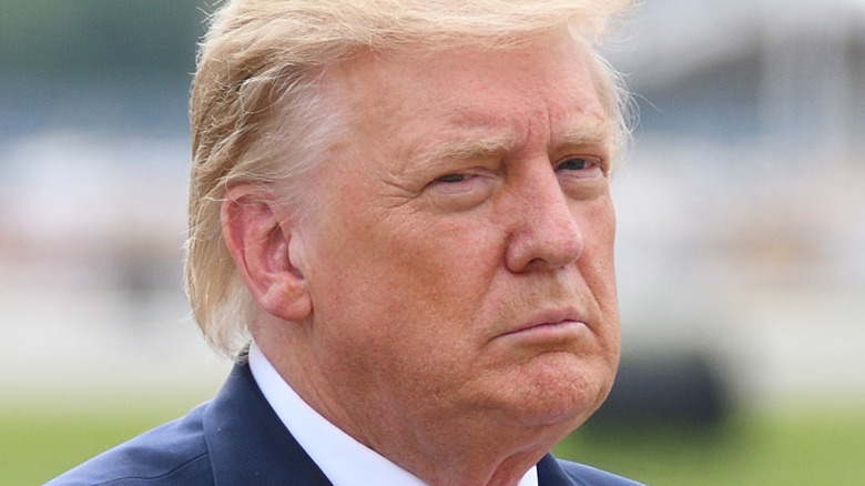 Donald Trump frowning