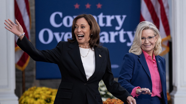 Kamala Harris and Liz Cheney