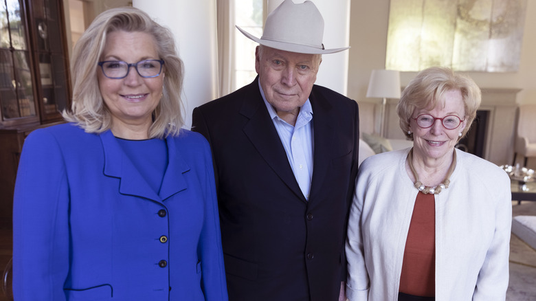 Liz, Dick, and Lynne Cheney smile together